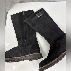 Birkenstock Black Suede Boots, Euro size 38 / US 7.